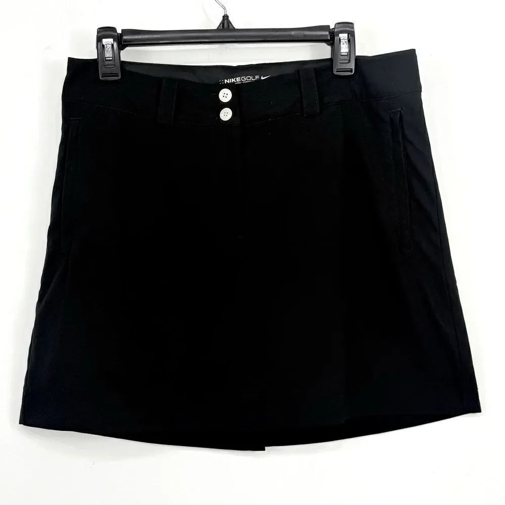 Nike Golf Tour Black Dri Fit Performance Athletic Skort
